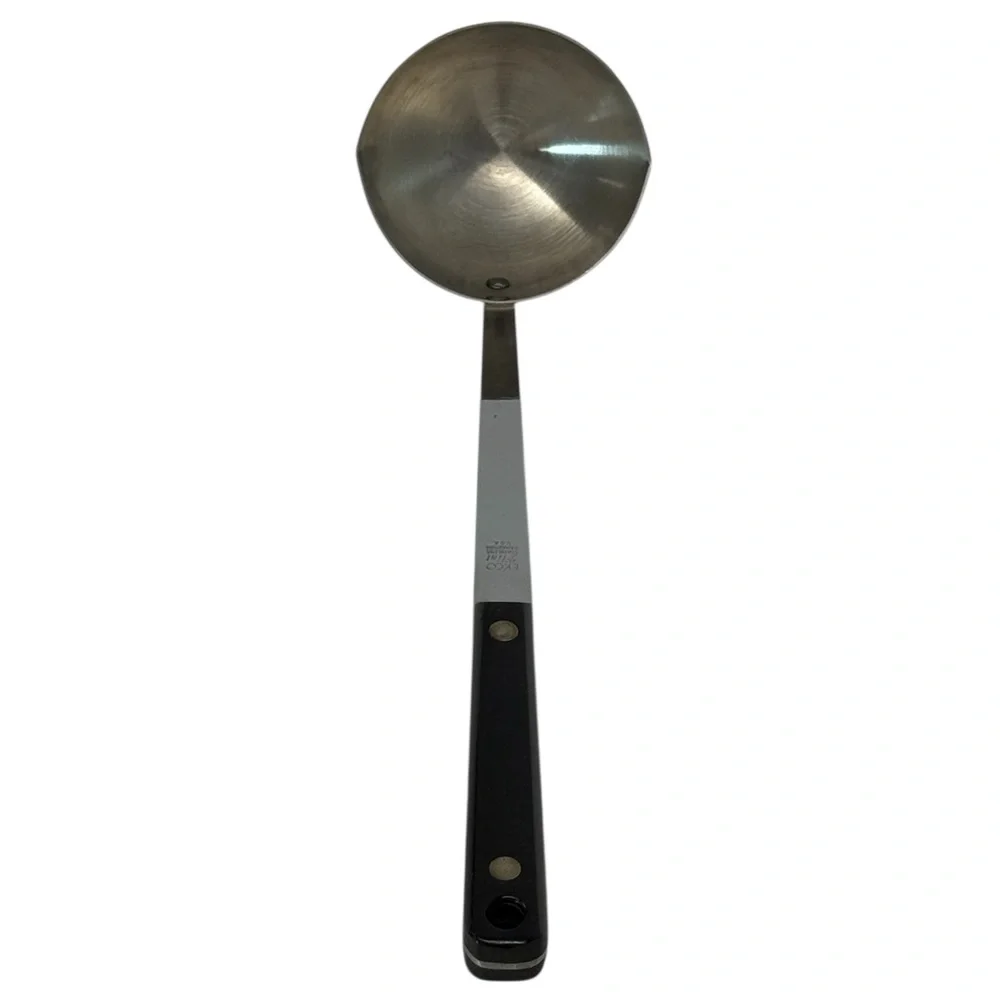 Ekco Flint Arrowhead Stainless Black Handle Gravy Ladle Kitchen Utensil USA Made